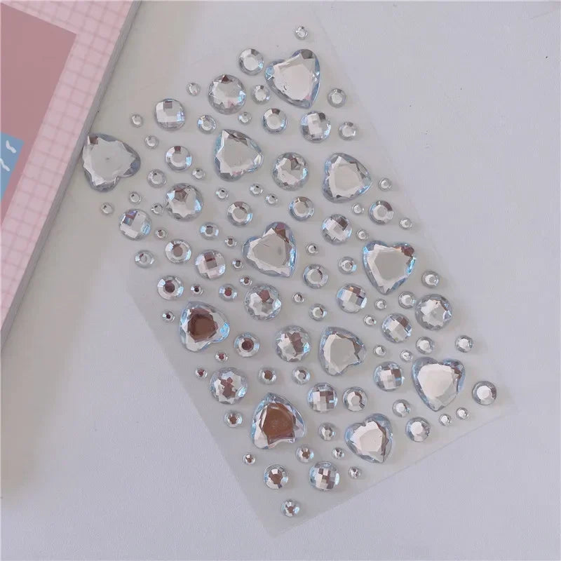 Glitter Face Rhinestone Stickers - Kids Eye & Face Diamond Jewels for Festival Makeup, Parties & Creative Looks