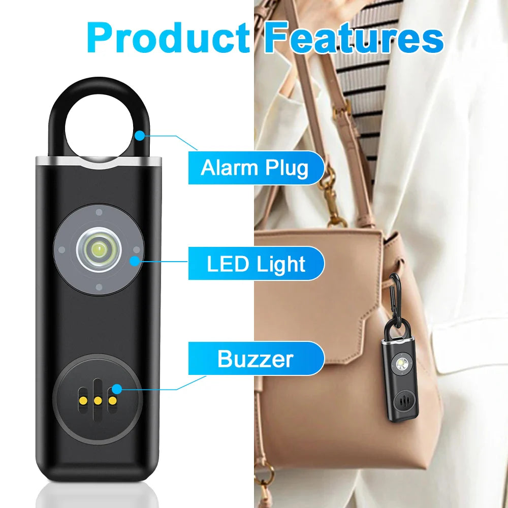 Hollarm Personal Safety Alarm – 130dB Loud Rechargeable Keychain with LED for Women, Kids & Elderly