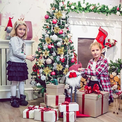 8/16PCS Christmas Decoration Set – Glitter Artificial Flowers for Tree, Home Decor, Xmas Ornaments, and New Year Decoration
