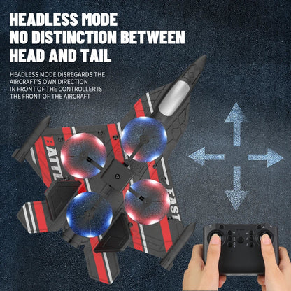 RC Plane with Camera – Remote Control Helicopter, Obstacle Avoidance, 2.4G EPP Foam Fighter Aircraft for Kids