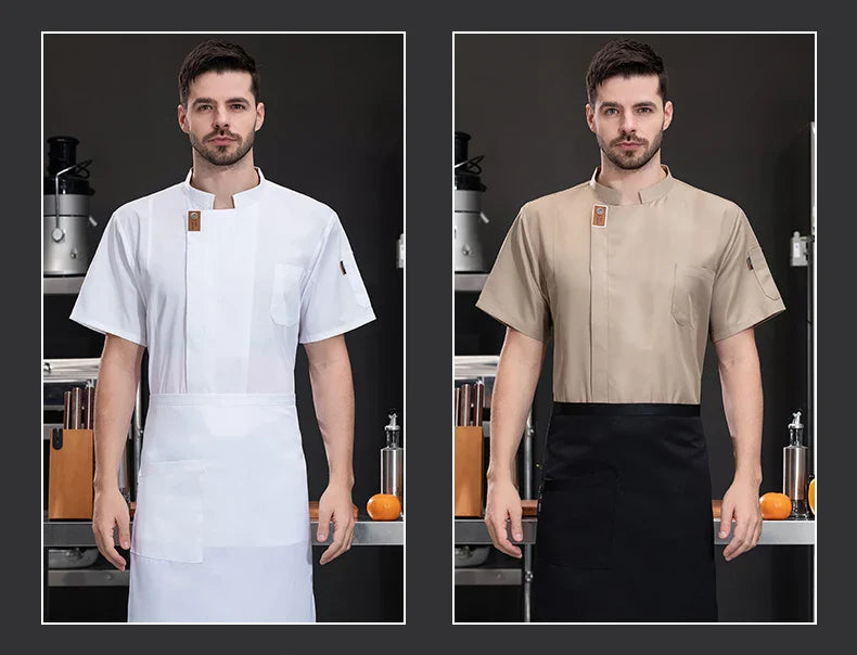 Unisex Chef Jacket – Summer Kitchen Shirt for Hotel, Restaurant, Bakery, Catering, and Cooking Uniforms
