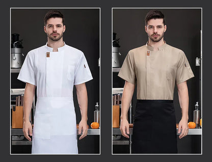 Unisex Chef Jacket – Summer Kitchen Shirt for Hotel, Restaurant, Bakery, Catering, and Cooking Uniforms