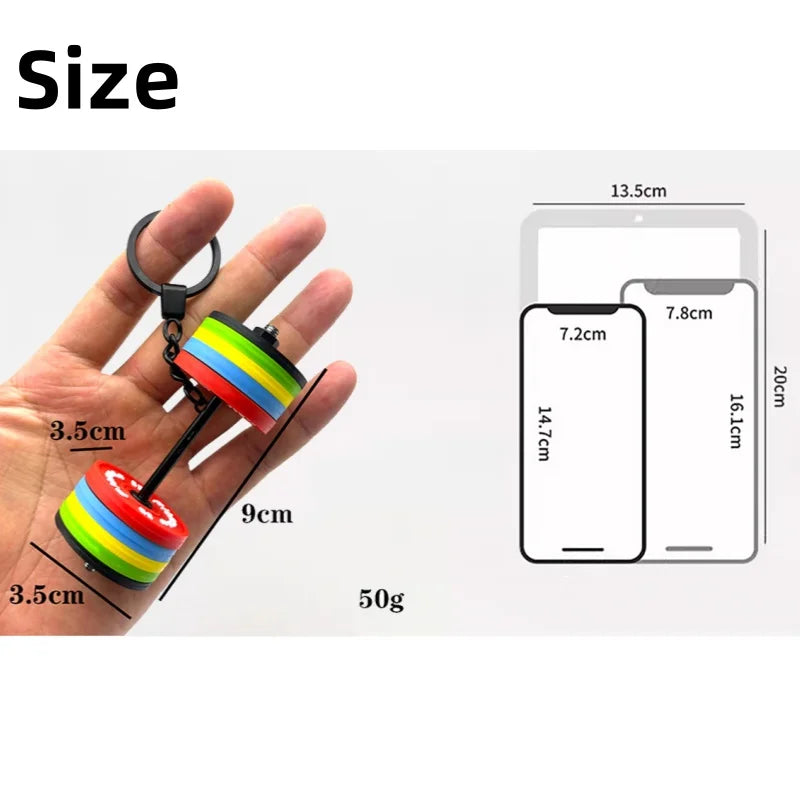 2025 Silicone Barbell Dumbbell Keychain – DIY Gym Gift for Fitness Lovers & Trainers