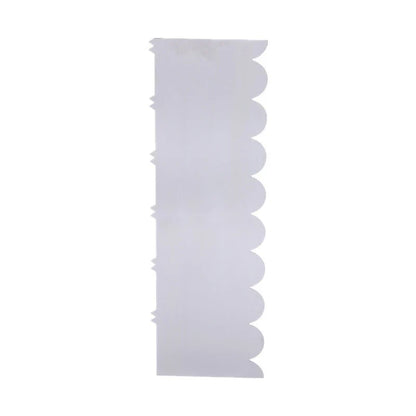 LMETJMA 10" Stainless Steel Cake Scraper – Double-Sided Patterned Edge Smoother & Pastry Cutter JT160