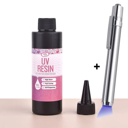 UV Epoxy Resin Glue - High Transparency Fast Drying Hard Resin Adhesive for DIY Jewelry Making & Craft Decor 20g/50g/100g