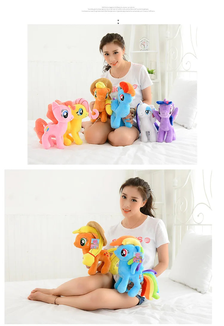 20cm My Little Pony Plush Toy – Twilight Sparkle, Rainbow Dash, Applejack, Rarity, Fluttershy & Pinkie Pie Soft Filled Doll Gift