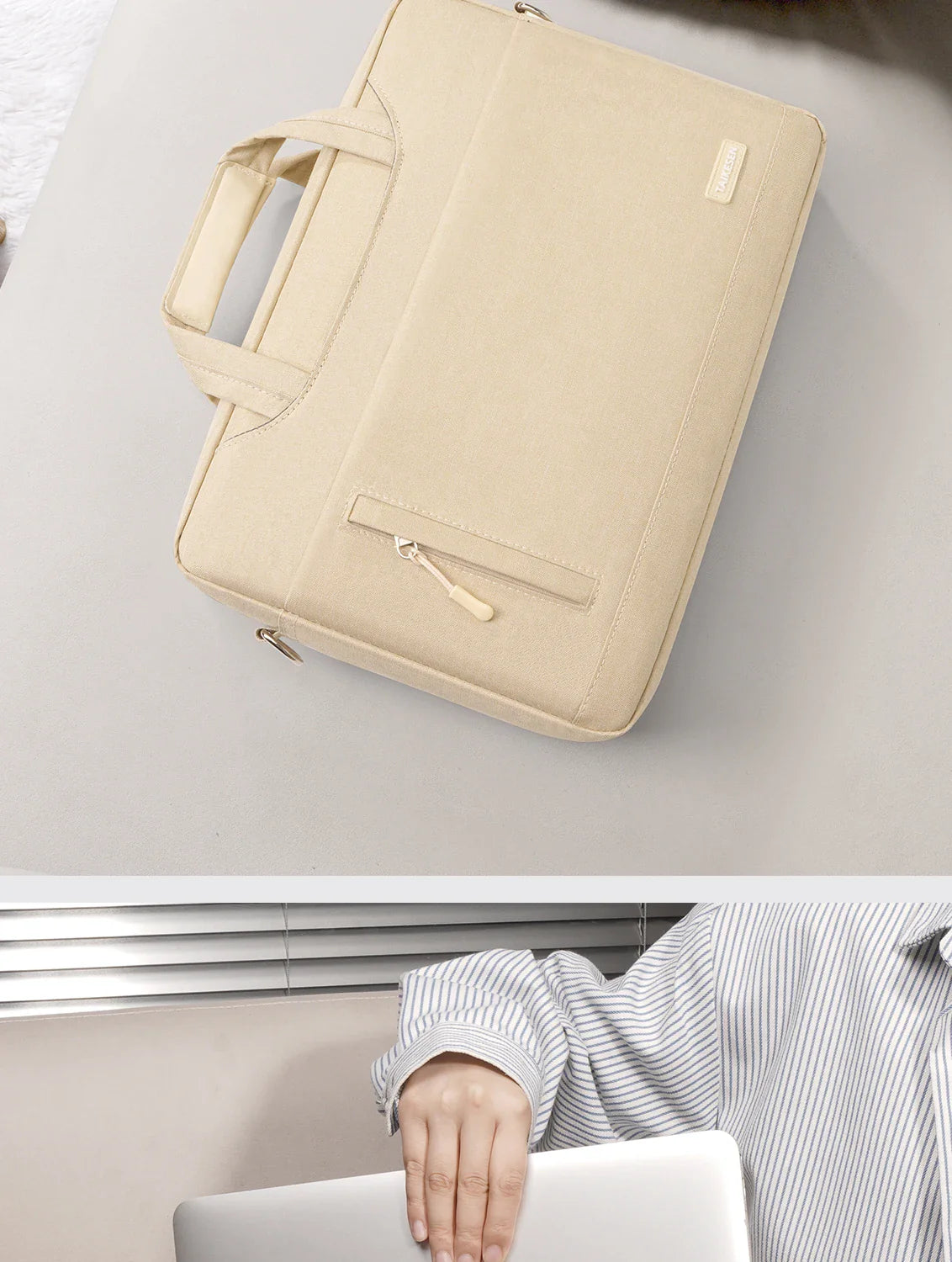 Business Laptop Bag Case - Shoulder Tote Briefcase for 13, 15, 17 Inch MacBook, HP, Huawei, Asus, Dell - Handbag Style