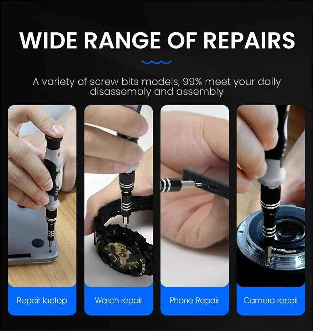 115-in-1 Magnetic Precision Screwdriver Set – Professional Electronics Repair Tools for Laptop, Phone & PC Maintenance