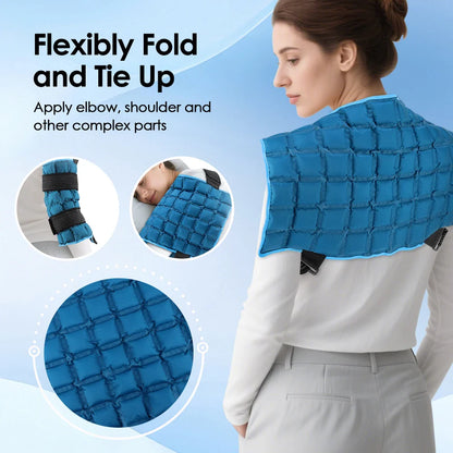 Large 13x22 Inch Reusable Ice Pack — Hot & Cold Wrap for Back, Knee, Leg, Neck, Shoulder & Hip Pain Relief