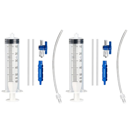 Bicycle Tubeless Tire Liquid Injection Tool — 60ML Syringe with Presta Valve Core Remover for MTB & Road Bikes