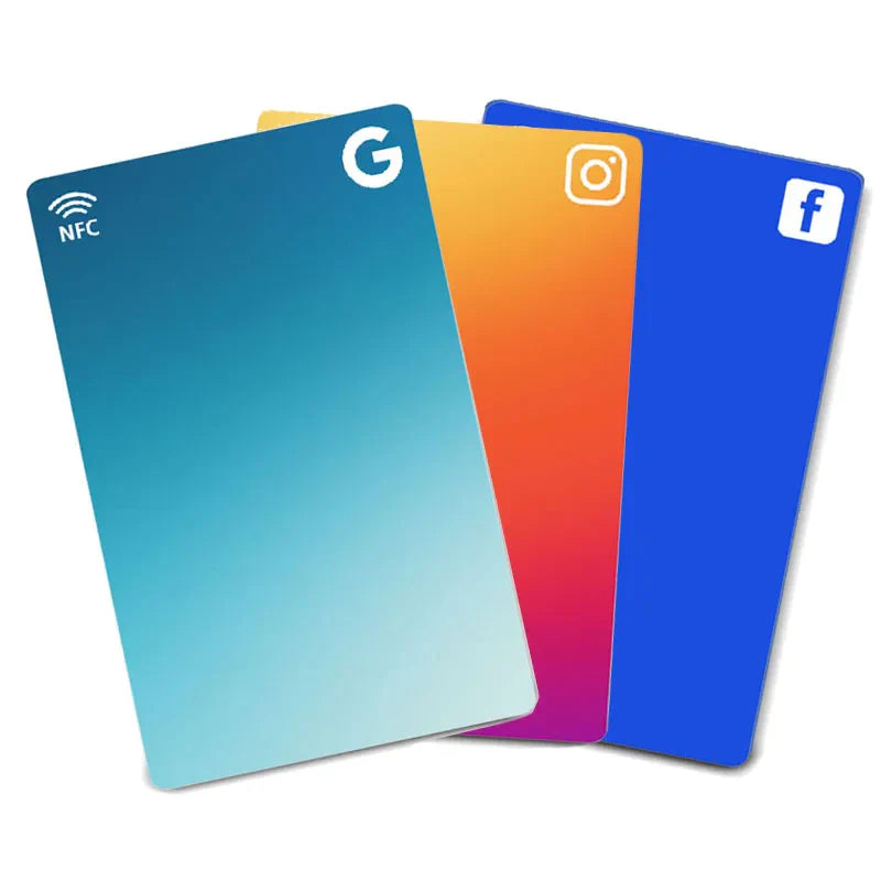 New Design Printed NFC Card – Instagram, Facebook & Google Reviews Pop-Up NFC Chip Card