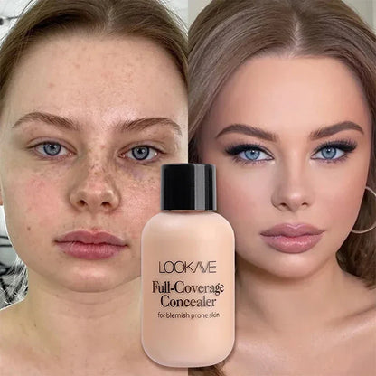 Full Coverage Liquid Concealer Cream – 12ml Waterproof Dark Circles & Face Foundation Makeup Base