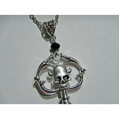Gothic Skull Lover Key Necklace - Dark Punk Personalized Collar Jewelry Gift