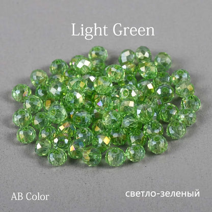 70–300pcs Czech Crystal Glass Beads Set (3–8mm) – Faceted Translucent Colorful Spacer Beads for DIY Jewelry, Bracelets & Craft Making