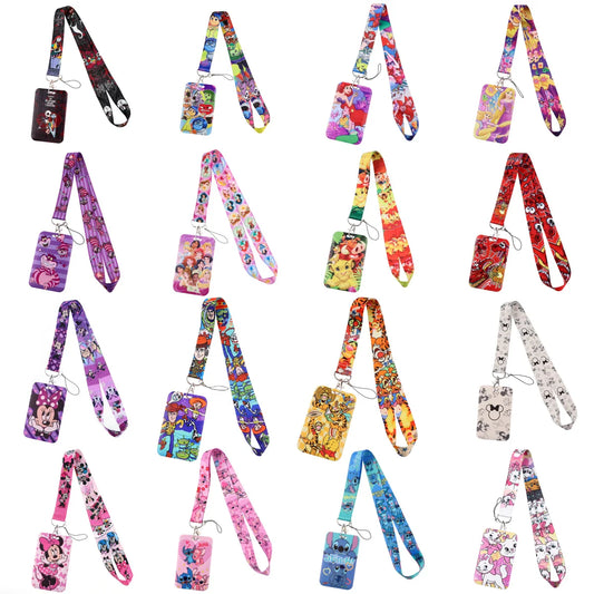 Cartoon Stitch Credential Holder Lanyard – Cute Neck Strap for Keychain, Pass & Credit Card Holder Accessories
