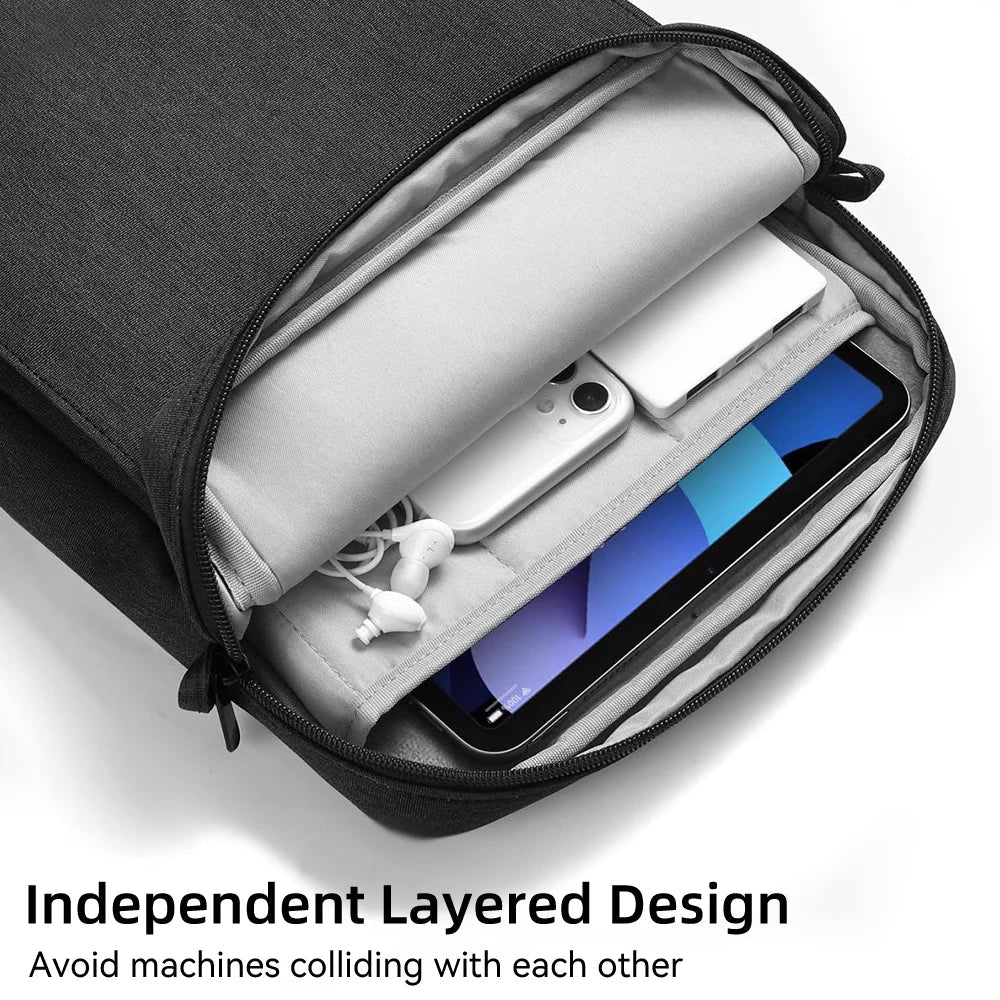 Waterproof Laptop Handbag Cover for MacBook Air and Pro - Multi-Pocket Notebook Bag for 9 to 13 Inch Tablets, 11-13 Inch
