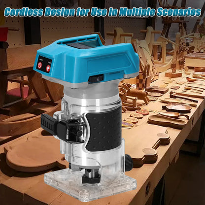 Woodworking Electric Trimmer - Brushless Trimming Machine, Router & Engraving Slotting Tool for Makita 18V Battery