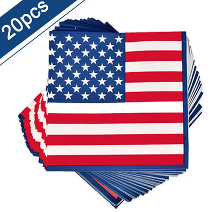 American 4th of July Party Decorations Set – Independence Day Banner, Balloons & Table Supplies for Patriotic USA Theme Celebration