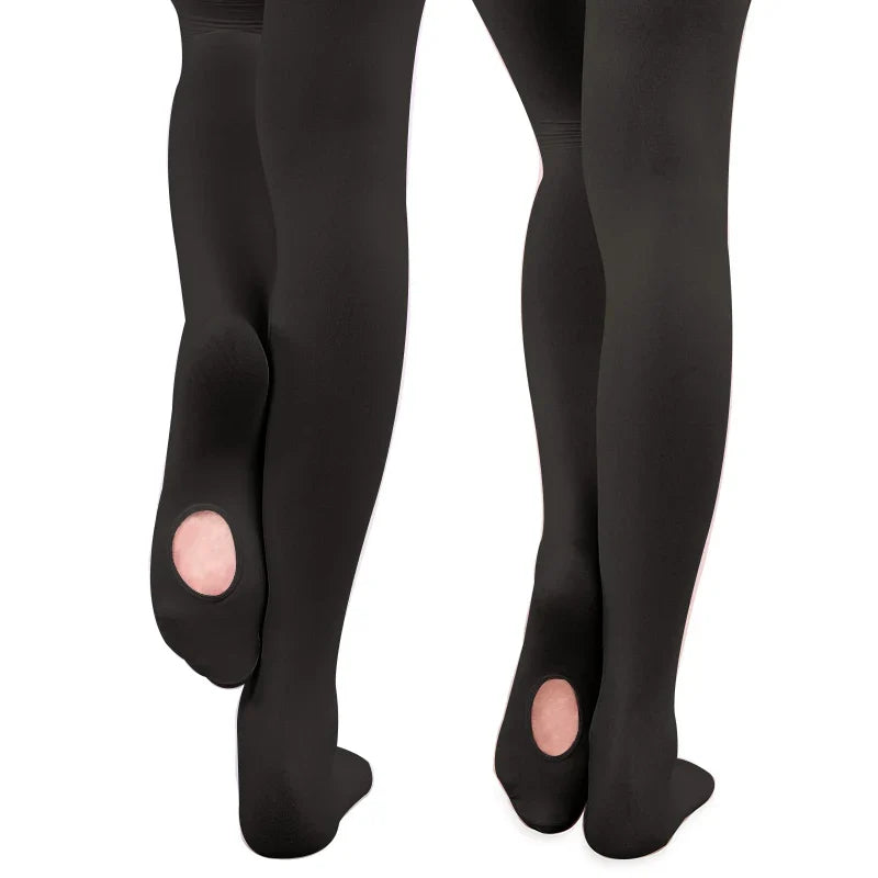 60D Convertible Ballet Tights - Seamless Dance Stockings with Foot Hole for Women