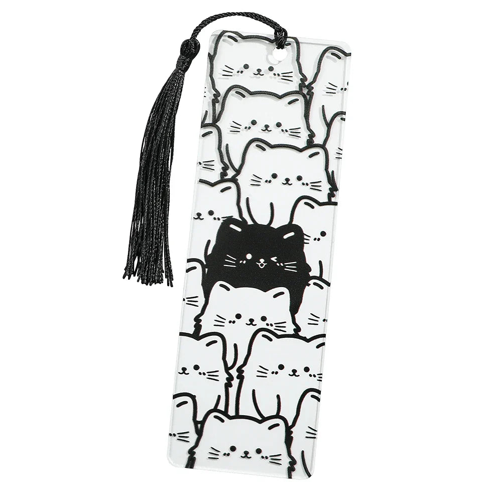 Horror Movie Fan Bookmark — Knife-Shaped Acrylic Bookmark with Tassel for Study & Reading