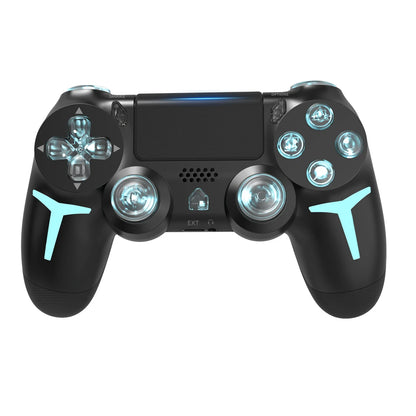 GAMINJA RGB Wireless Game Controller - Bluetooth Gamepad for PS4 PS3 PC with LED Lights, 6-Axis Gyro and Dual Vibration