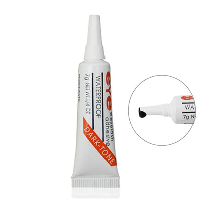 Waterproof Eyelash Glue — Strong Adhesive for False Lashes, 7g Dark or Clear Makeup Accessory