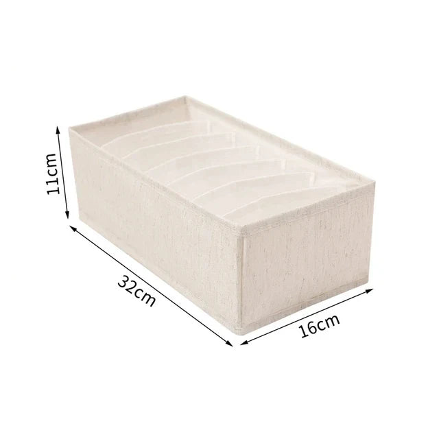 Underwear & Socks Cabinet Drawer Organizer – Wardrobe Storage Box for Clothes, Ties, Pants & Bras