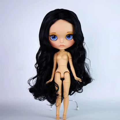 ICY DBS Blythe Doll – 30CM Tan Skin Matte & Glossy Face, Pouting Lips, 19-Joint BJD DIY Costume Doll Gift