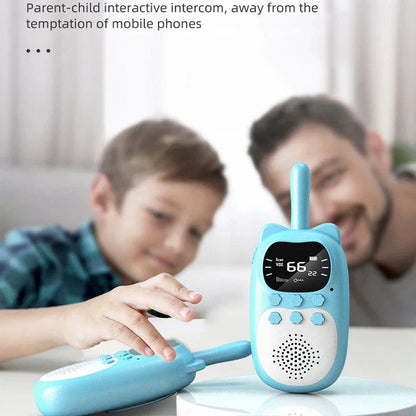 2PCS Kids Walkie Talkies - Rechargeable 1000mAh Handheld Radio, 3km Range, 0.5W Interphone, Perfect Children’s Toy and Birthday Gift