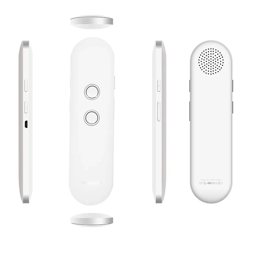 2024 T4 Portable Wireless Smart Translator - Two-Way Instant Voice Translation in 40 Languages, Bluetooth Multi-Language App