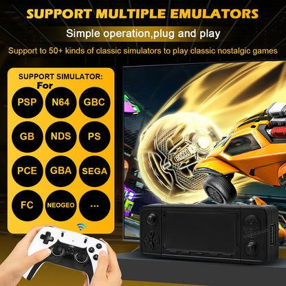 NEW 128GB X9 PRO Retro Game Console — TV Video Game Stick with 45+ Emulators for PS1, PSP, NDS, N64 & 40,000+ Games, 2.4G Dual Controllers