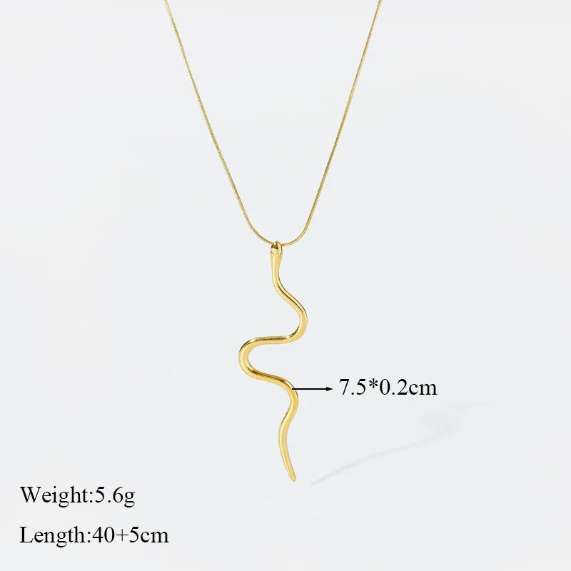 GANEMLY 316L Stainless Steel Water Drop Pendant Necklace – Trendy 18K Gold Plated Women’s Jewelry Gift