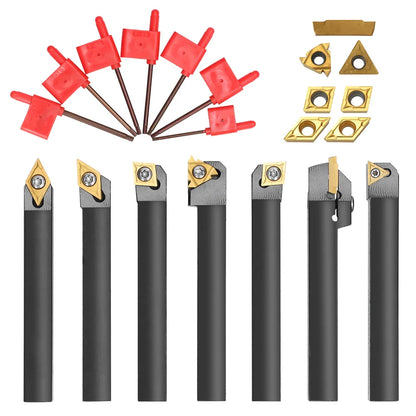 8-16mm Lathe Turning Tool Holder — Boring Bar & CNC Metal Cutter Rod with Shank and Inserts