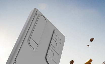 Original Silicone Grip Phone Case for Samsung Galaxy Z Fold 4-7 – Stand & Hinge Protective Cover with Glass Film