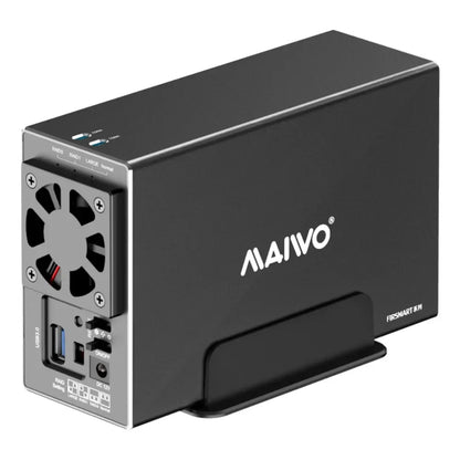 MAIWO 3.5 Inch HDD Case – Dual Bay SATA RAID Storage Enclosure & Docking Station for 2.5/3.5 Inch External Hard Drives
