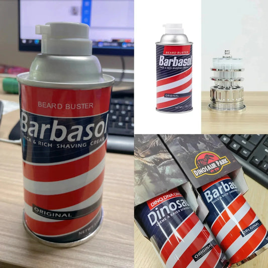 Barbasol Dennis Nedry Jurassic Park DNA Jar Replica — Movie Prop Desktop Ornament (best SEO)
