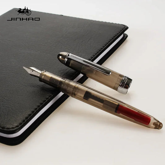 JINHAO 992 Fountain Pen 0.5mm — 12 Color Options, Silver Clip, Student Writing & Office Supplies