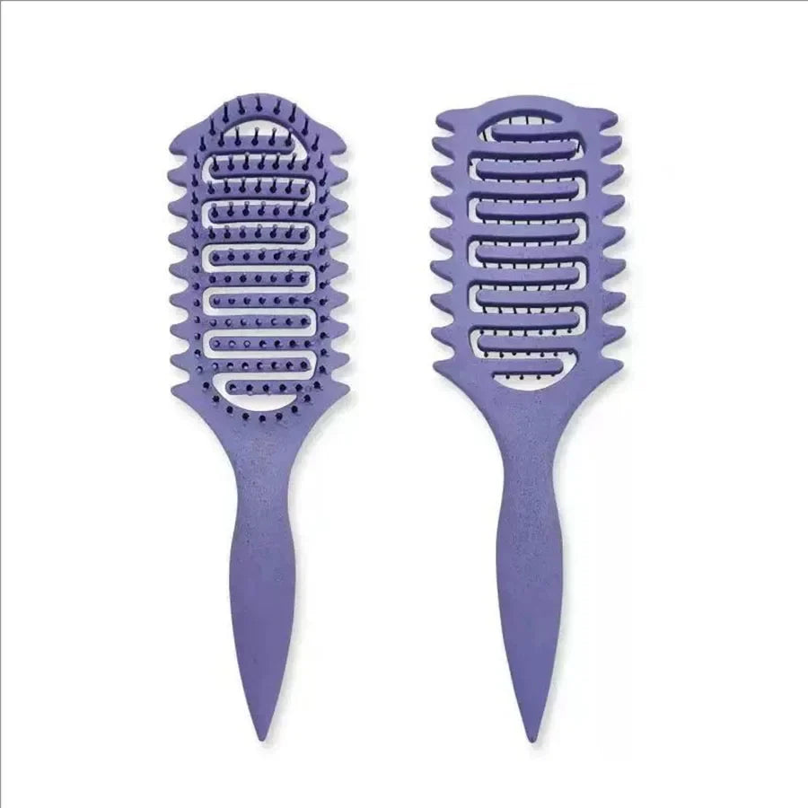 Curl Define Styling Brush - Hollow Detangling Comb for Wet Curly Hair Shaping & Styling
