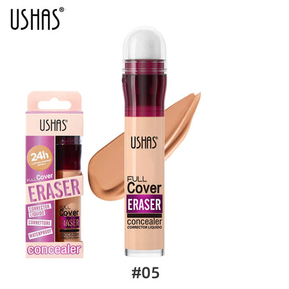 USHAS Sponge Tip Foundation Concealer – Waterproof, No Makeup Removal, 12 Colors Available