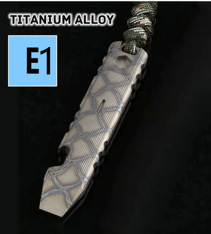 Titanium Alloy Multifunction EDC Tool – Wrench, Pry Bar, Bottle Opener & Screwdriver for Outdoor Use
