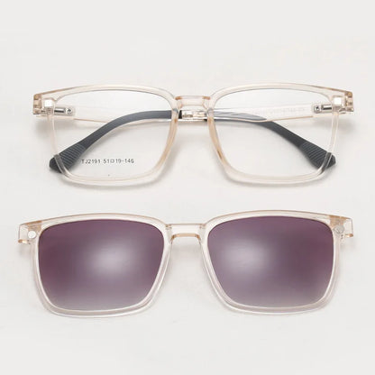 Magnetic Clip-On Prescription Glasses - Flip Up TR90 Polarized Sunglasses With Night Vision & Reading Lens Design