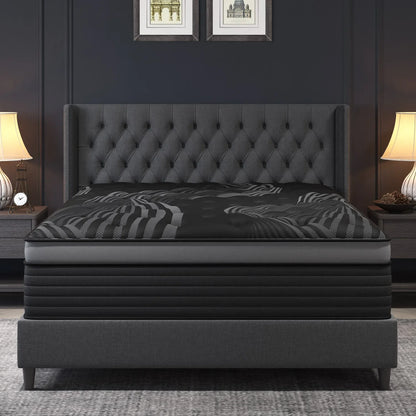 Gel Memory Foam Hybrid Mattress - Pocket Spring, Medium Firm & Motion Isolating Bed-in-a-Box