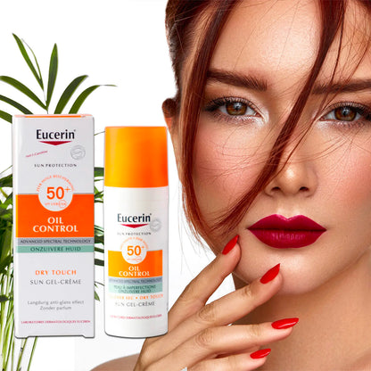 Eucerin Sun Age Defense SPF 50 Face Sunscreen Lotion – Hypoallergenic & Fragrance-Free with Hyaluronic Acid, 50ml