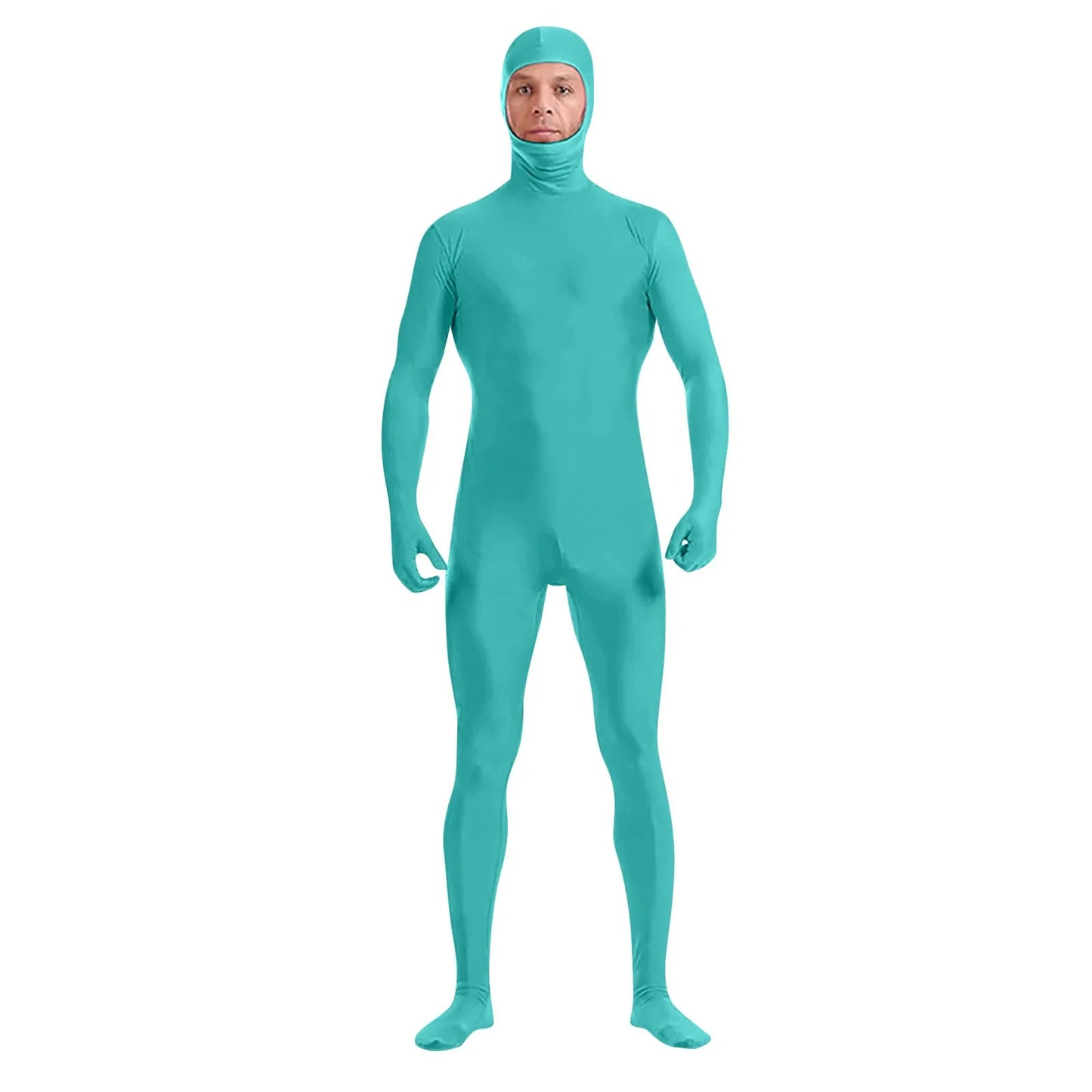 Full Body Zentai Suit for Men – Halloween Second Skin Tight Spandex Nylon Bodysuit Cosplay Costume
