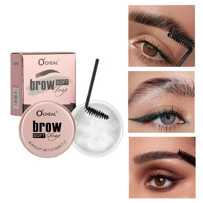 Waterproof 3D Eyebrow Styling Cream – Quick-Drying Natural Brow Pomade, Sculpting Gel Wax for Eyebrow Setting