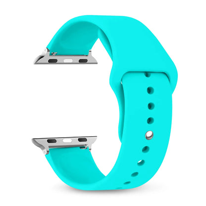 Silicone Apple Watch Band Strap - Sport Replacement Bracelet for iWatch Series Ultra 2, 9, 8, 7, 6, SE 38mm-49mm
