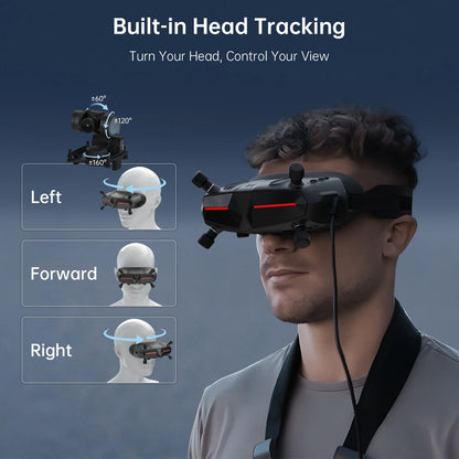 CADDXFPV Walksnail Avatar HD FPV Goggles – 5.8GHz Steadyview Receiver, Head Tracker, 1920x1080 Video Glasses for RC Drone