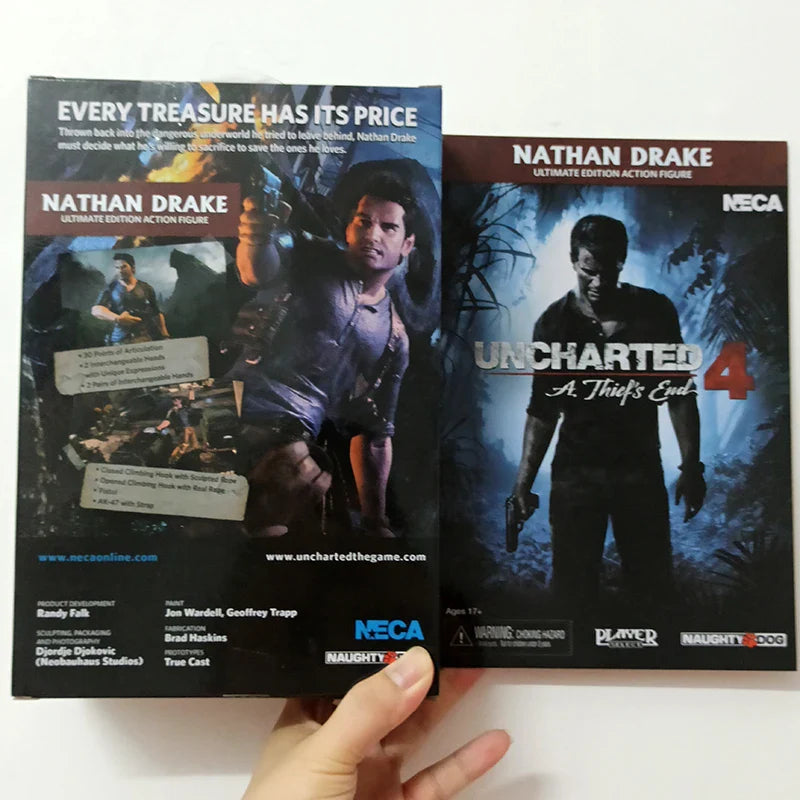 NECA Uncharted 4 Nathan Drake Action Figure – Collectible Toy Model, Creative Gift for Kids