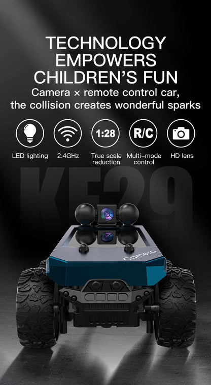 NEW KF29 RC Car with HD Camera – FPV Wireless Remote Control Toy for Photos, Videos & Conversation Gift
