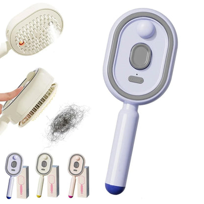 Electric Steam Hair Comb with Spray Massage - Anti-Frizz & Anti-Static Hair Styling Brush